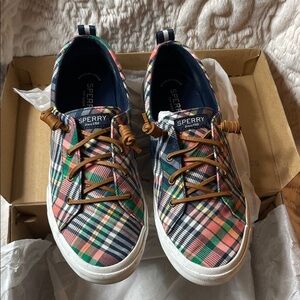 Sperry Multicolor Plaid Sneakers 10 wide